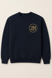 ZM Signature Navy Blue Sweatshirt  – 100% Cotton Premium Comfort with Golden Emblem for Men