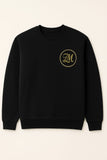 ZM Signature Black Sweatshirt  – 100% Cotton Premium Comfort with Golden Emblem for Men