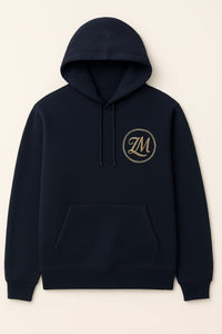ZMARVO Luxe Navy Hoodie – Golden Heritage Collection